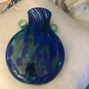 Hand blown glass vase